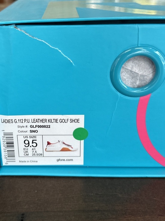 G/Fore Womens Leather Kiltie G.112 Golf Shoes Sneakers White Snow Red Sz 9.5 NEW - Picture 9 of 9